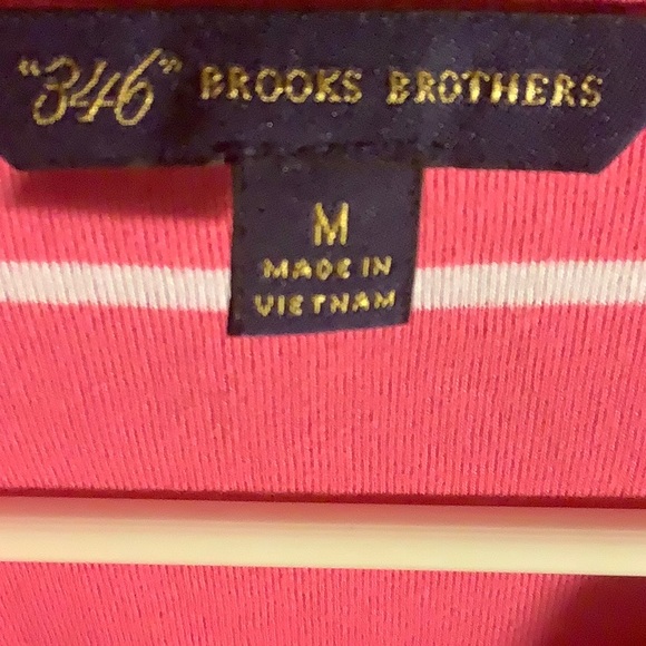 Brooks Brothers Pink Tee W/White Stripes & Ruffle - Picture 10 of 11